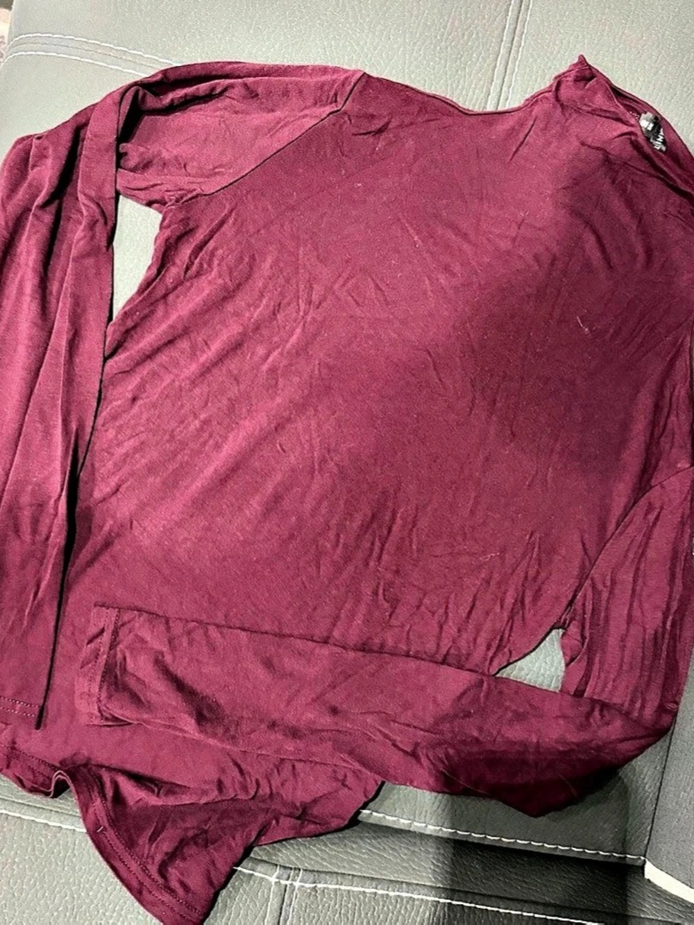 Dynamite Burgundy Long Sleeved Mock Turtleneck